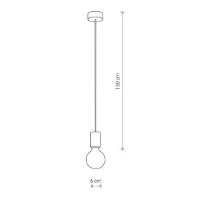Suspension en silicone E27 - noir