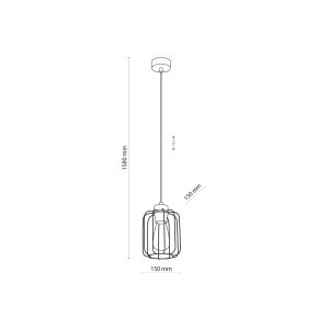 Suspension GALAXY NEW E27 - noir/doré