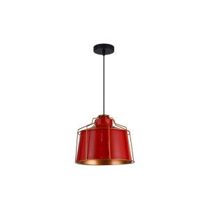 Suspension GOA E27 - noir/rouge