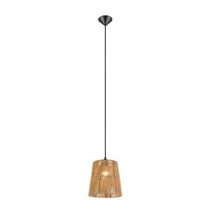 Suspension HOLM E27 - noir/marron