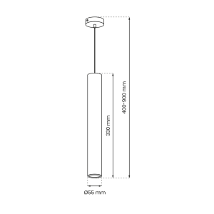 Suspension HUDSON GU10 - blanc