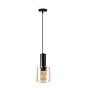 Suspension ISAR E27 - noir/ambre