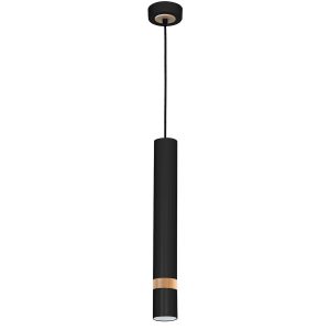 Suspension JOKER GU10 - noir/bois