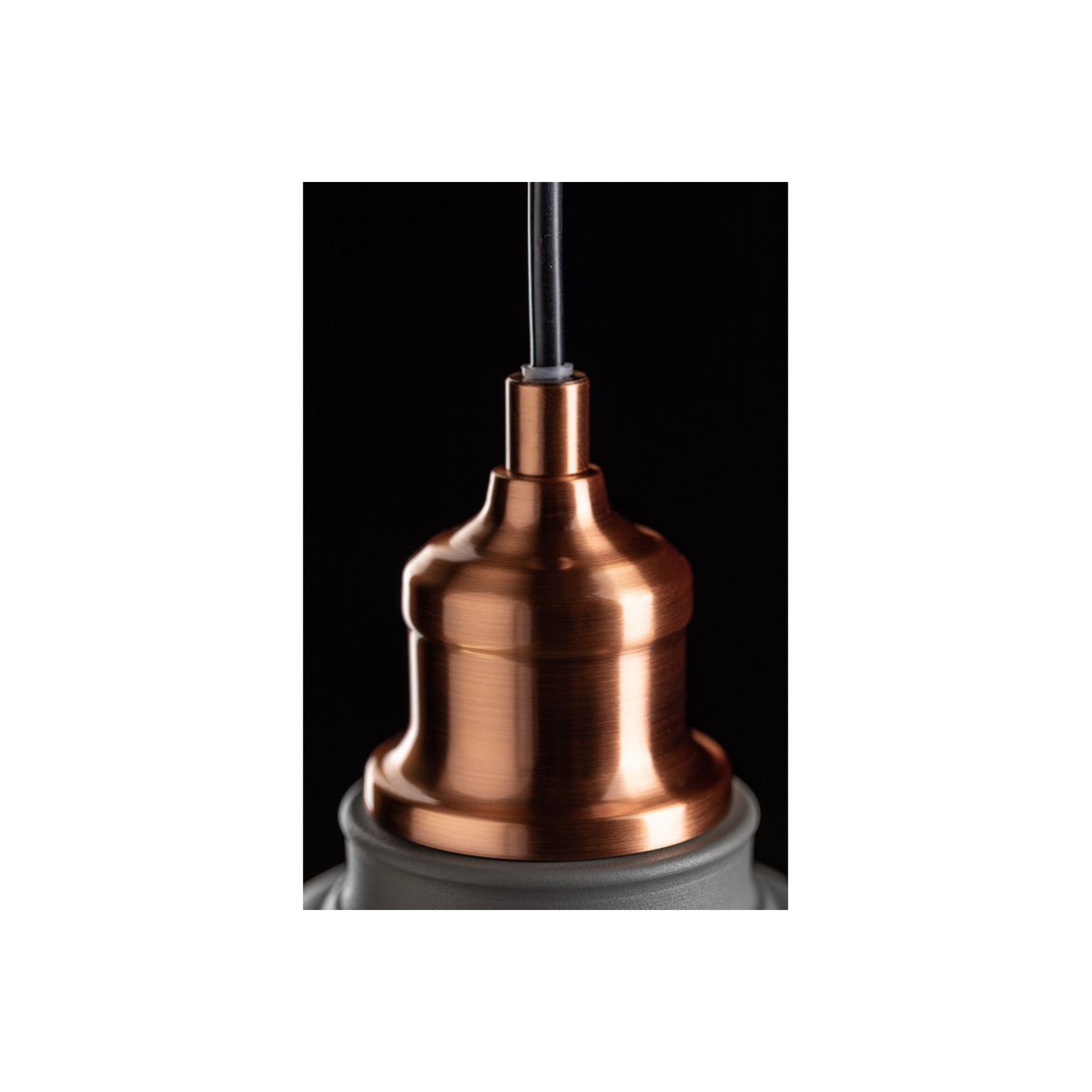 Suspension LORET M E27 - gris/cuivre