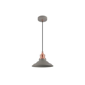 Suspension LORET M E27 - gris/cuivre