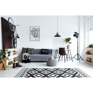 Suspension LORET M E27 - noir/cuivre