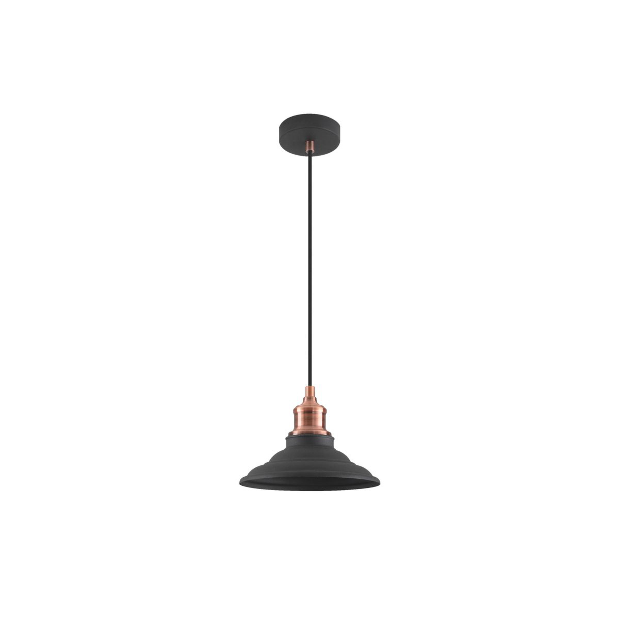 Suspension LORET M E27 - noir/cuivre