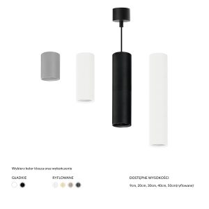 Suspension LUCAS AZZARDO 1R GU10 base - blanc