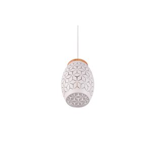 Suspension luminaire BIDAR E27 DIM - blanc