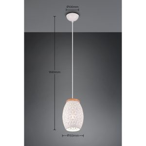 Suspension luminaire BIDAR E27 DIM - blanc