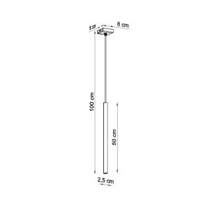 Suspension lumineuse PASTELO 1 G9 - noir/chrome