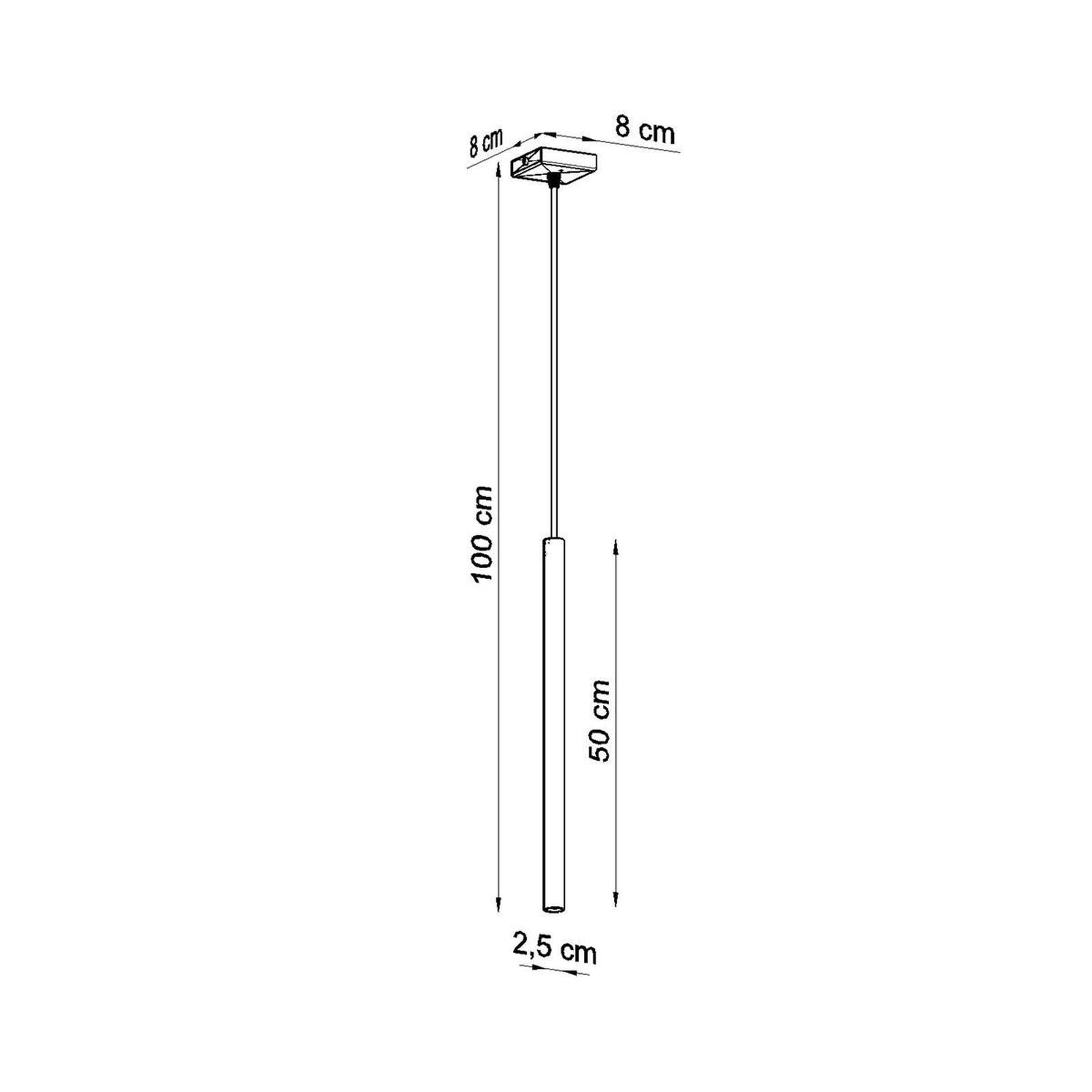 Suspension lumineuse PASTELO 1 G9 - noir/chrome