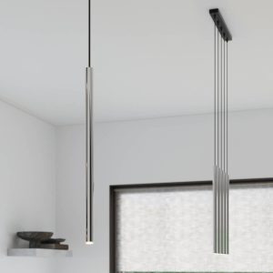 Suspension lumineuse PASTELO 1 G9 - noir/chrome