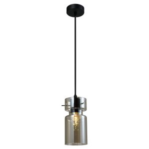 Suspension NIVIO E27 - noir/fumé