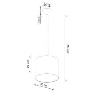Suspension NOVA 30 E27 - blanc
