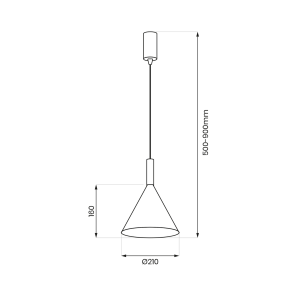 Suspension PERU Ø21cm E27 - noir/doré