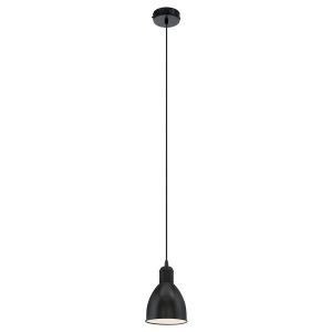 Suspension PRIDDY E27 - noir/blanc