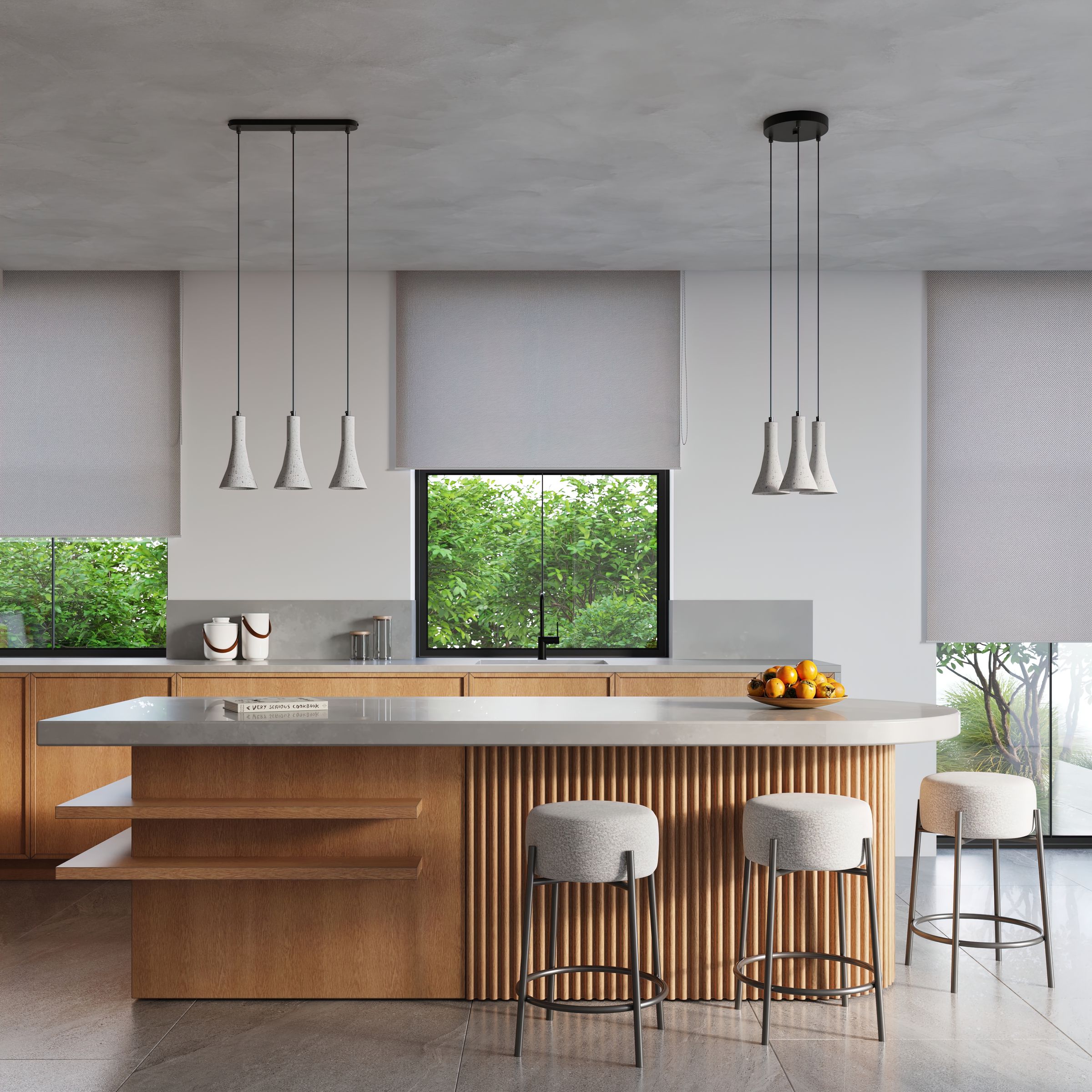 Suspension REA E14 - gris/noir