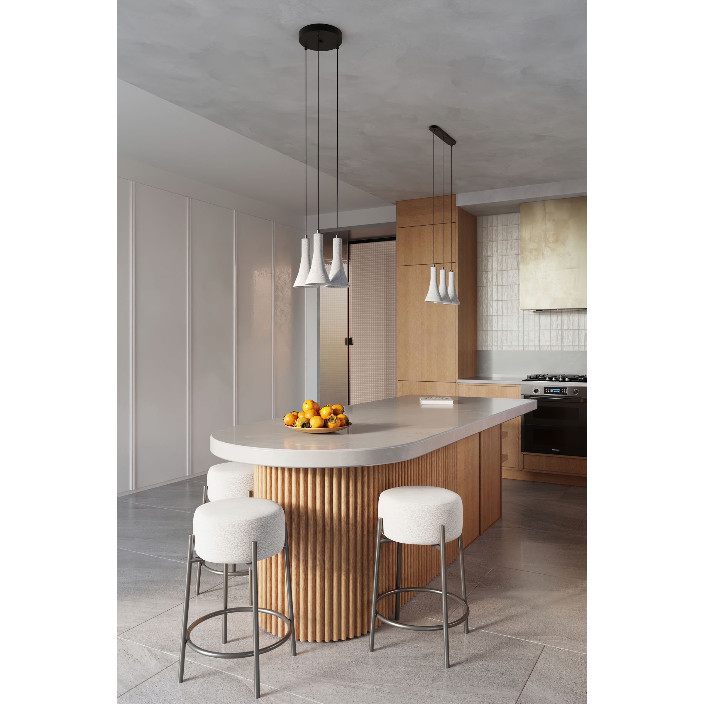 Suspension REA E14 - gris/noir