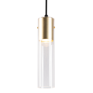 Suspension RICKY GU10 - noir/or/doré/transparent