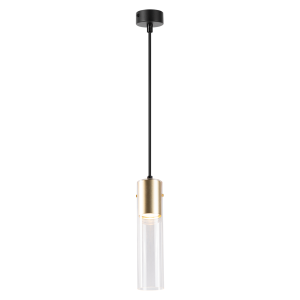 Suspension RICKY GU10 - noir/or/doré/transparent