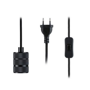 Suspension sans abat-jour avec interrupteur Neordic TILLA E27 - graphite noir