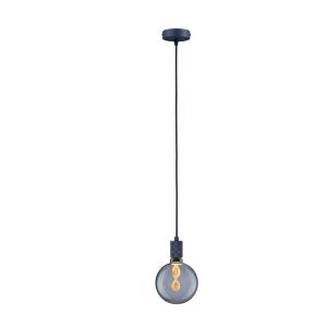 Suspension sans abat-jour Neordic TILLA E27 - bleu foncé