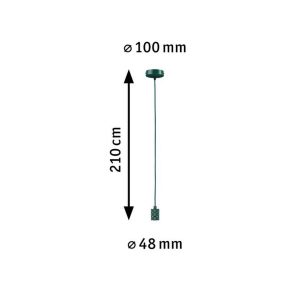 Suspension sans abat-jour Neordic TILLA E27 - gris aluminium