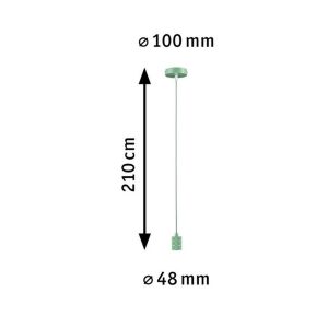 Suspension sans abat-jour Neordic TILLA E27 - vert clair