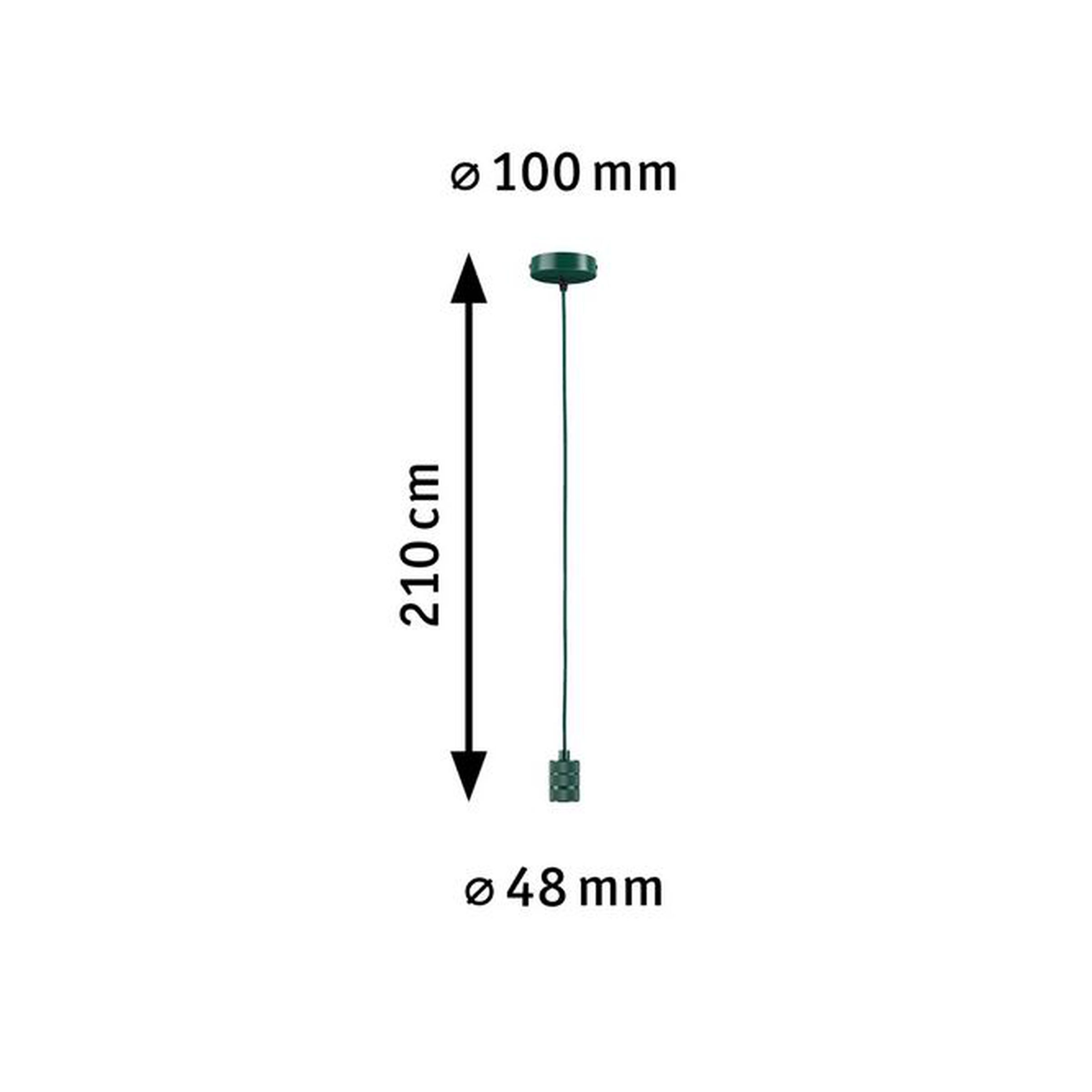 Suspension sans abat-jour Neordic TILLA E27 - vert foncé