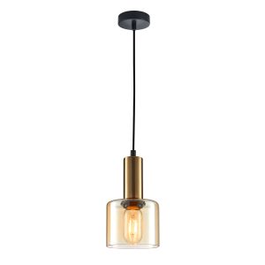 Suspension SANTIA E27 - cuivre/ambre