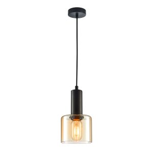 Suspension SANTIA E27 - noir/ambre