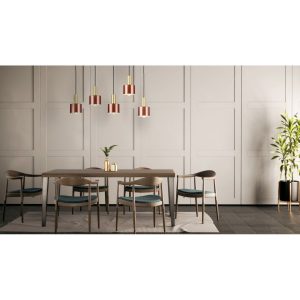 Suspension SELVIA E27 - noir/cuivre