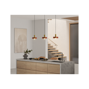 Suspension SELVIA2 E27 - noir/cuivre
