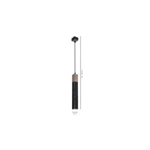 Suspension SOLO SAWN GU10 MR11 - noir/bois