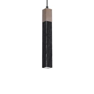 Suspension SOLO SAWN GU10 MR11 - noir/bois