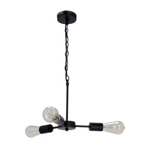 Suspension SPARTA 3xE27 - noir