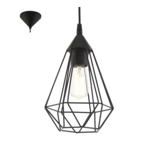 Suspension TARBES E27 Ø17 - noir