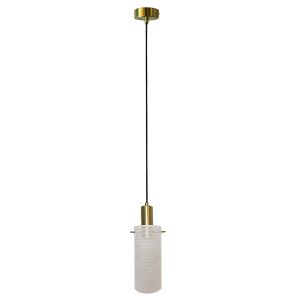 Suspension TIRANA 1xE27 - blanc/doré