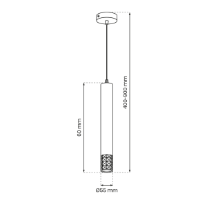 Suspension TUBI GU10 - blanc/transparent