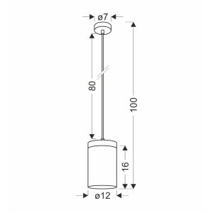 Suspension WELS E27 - noir/fumé