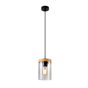 Suspension WELS E27 - noir/fumé
